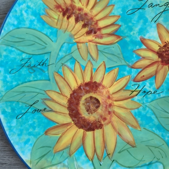 Cracker Barrel Susan Winget Sunflower 10.5 Plate - Picture 3 of 6